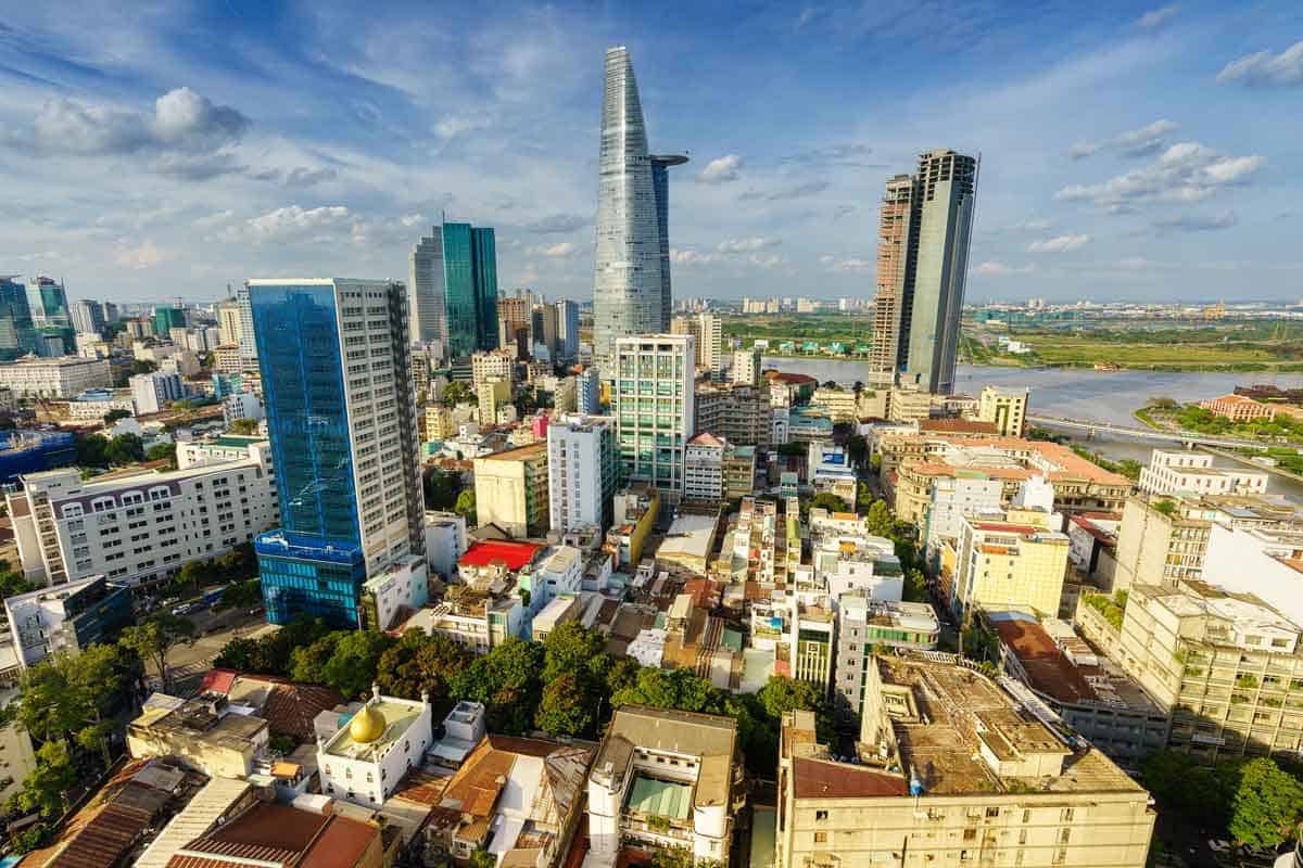 Ho Chi Minh Stadt von oben