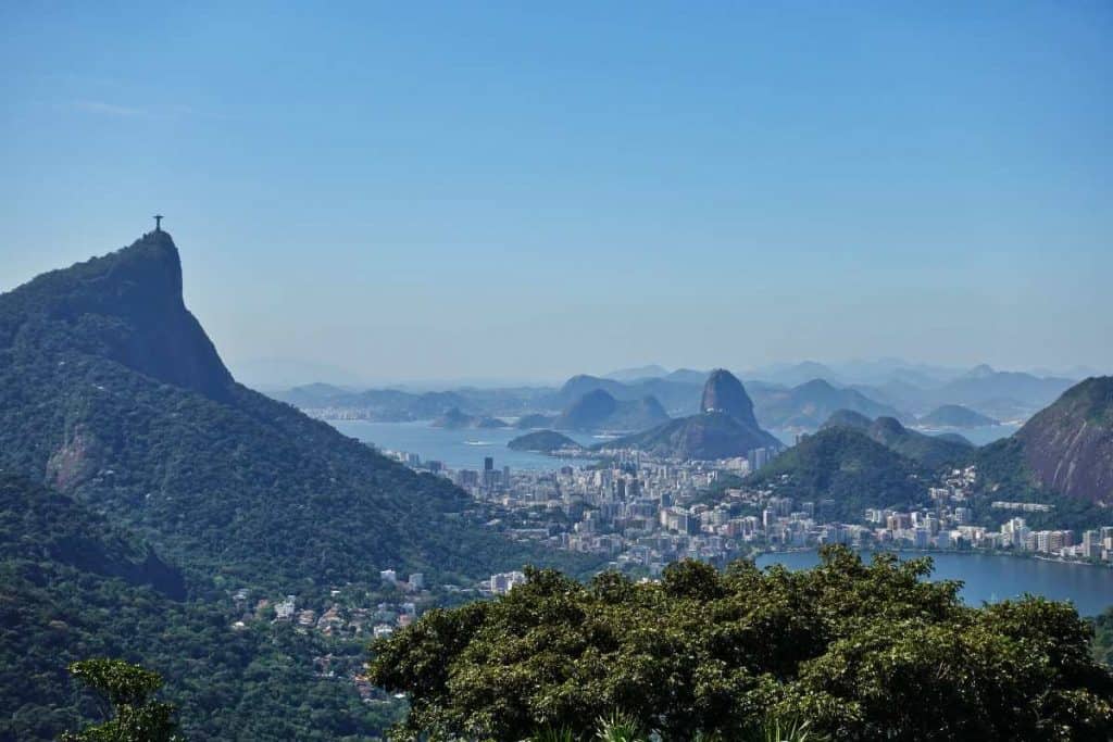 Ausblick auf Rio de Janeiro in Brasilien von oben