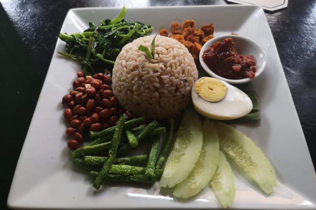 Vegetarisches Essen auf Bali